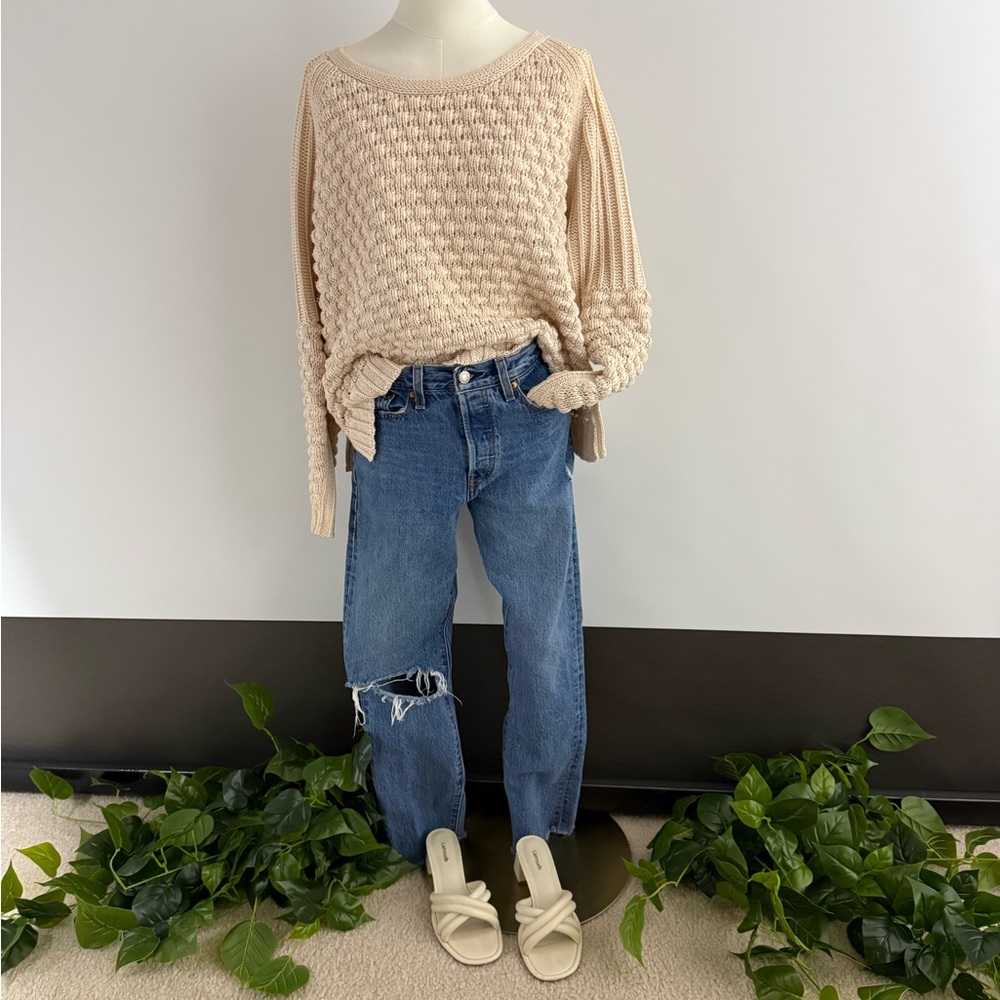 Cream Knit Women's Sweater